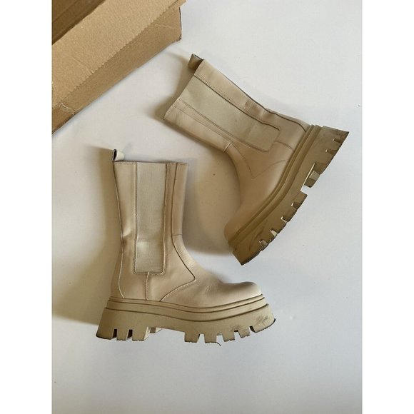 ALOHAS All Rounder Boots Cream Rubber Chunky - Picture 7 of 11